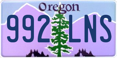 OR license plate 992LNS