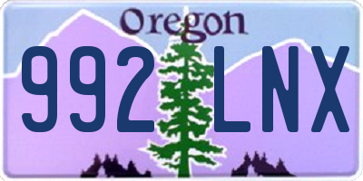 OR license plate 992LNX