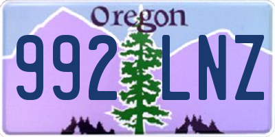 OR license plate 992LNZ