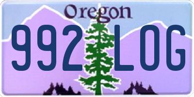 OR license plate 992LOG