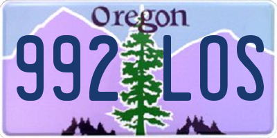 OR license plate 992LOS