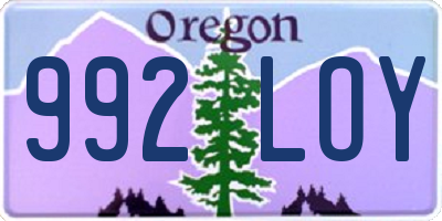 OR license plate 992LOY