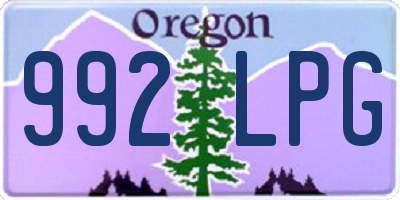 OR license plate 992LPG