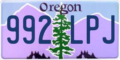 OR license plate 992LPJ