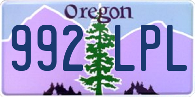 OR license plate 992LPL