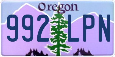 OR license plate 992LPN