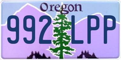OR license plate 992LPP