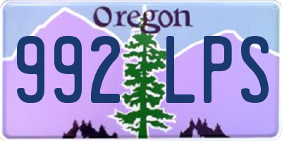 OR license plate 992LPS
