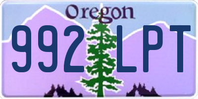OR license plate 992LPT