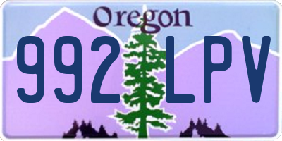 OR license plate 992LPV