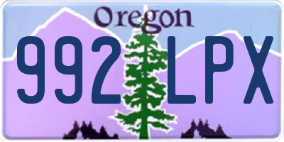 OR license plate 992LPX