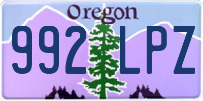 OR license plate 992LPZ