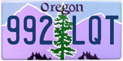 OR license plate 992LQT