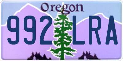 OR license plate 992LRA