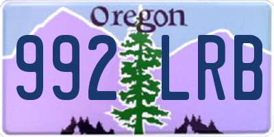 OR license plate 992LRB