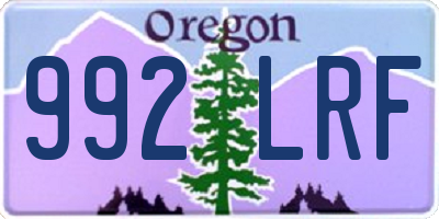 OR license plate 992LRF