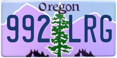 OR license plate 992LRG