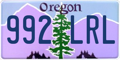 OR license plate 992LRL