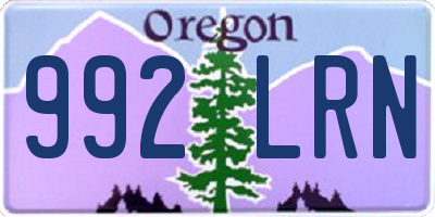 OR license plate 992LRN