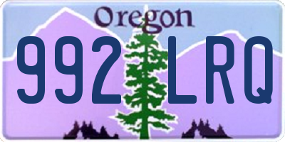 OR license plate 992LRQ