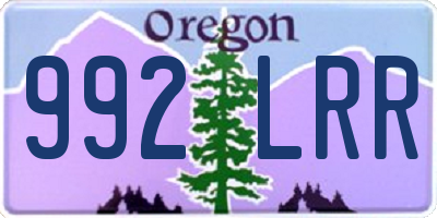OR license plate 992LRR