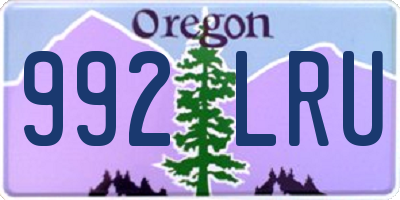 OR license plate 992LRU