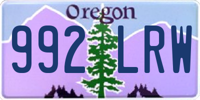 OR license plate 992LRW