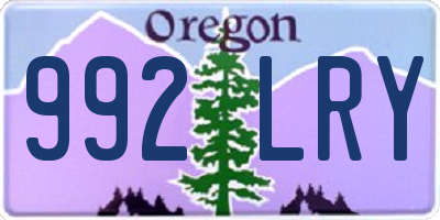 OR license plate 992LRY
