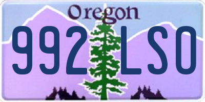 OR license plate 992LSO