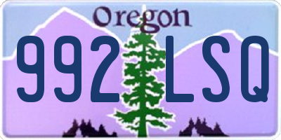 OR license plate 992LSQ