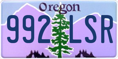 OR license plate 992LSR