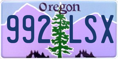 OR license plate 992LSX