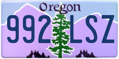 OR license plate 992LSZ