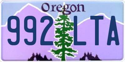 OR license plate 992LTA