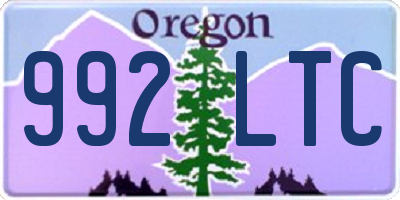 OR license plate 992LTC