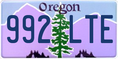 OR license plate 992LTE