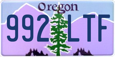 OR license plate 992LTF