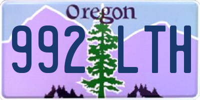 OR license plate 992LTH