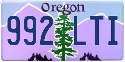 OR license plate 992LTI