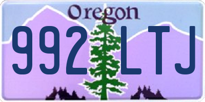 OR license plate 992LTJ