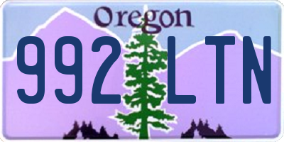 OR license plate 992LTN