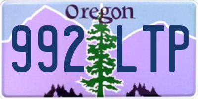 OR license plate 992LTP