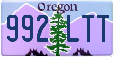 OR license plate 992LTT