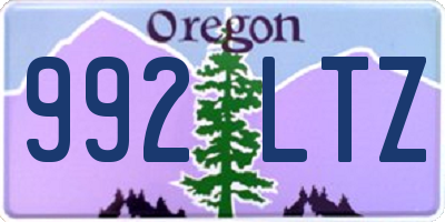 OR license plate 992LTZ