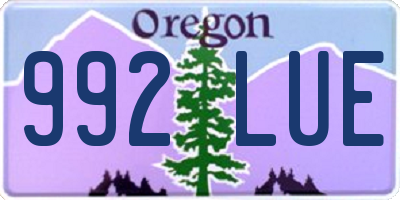 OR license plate 992LUE