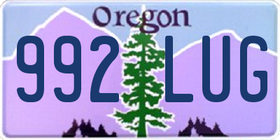 OR license plate 992LUG