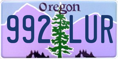 OR license plate 992LUR