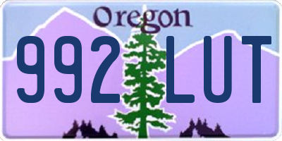 OR license plate 992LUT