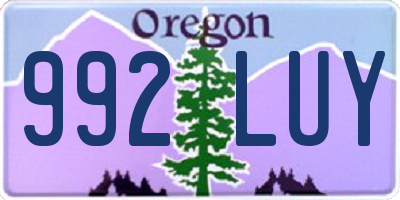OR license plate 992LUY