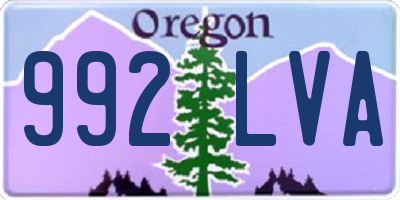 OR license plate 992LVA